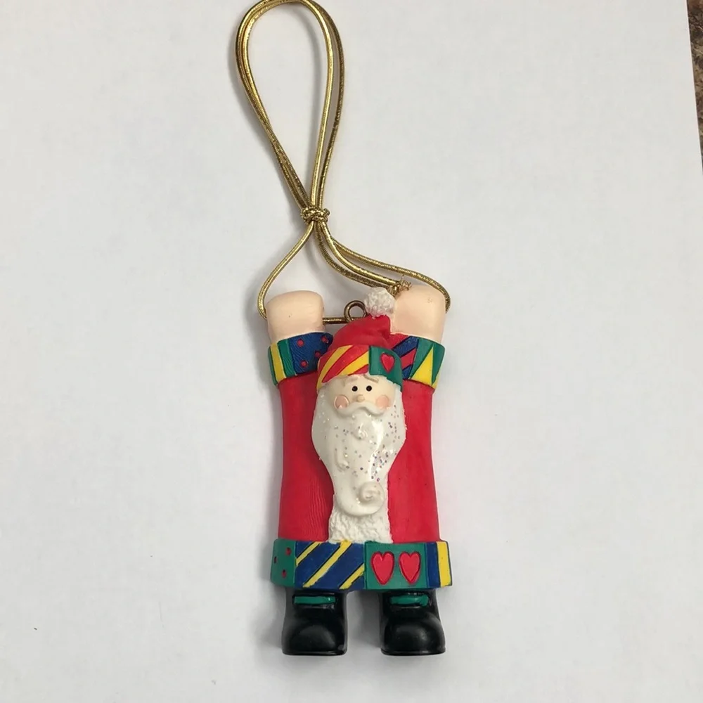 Ceramic Santa ornament